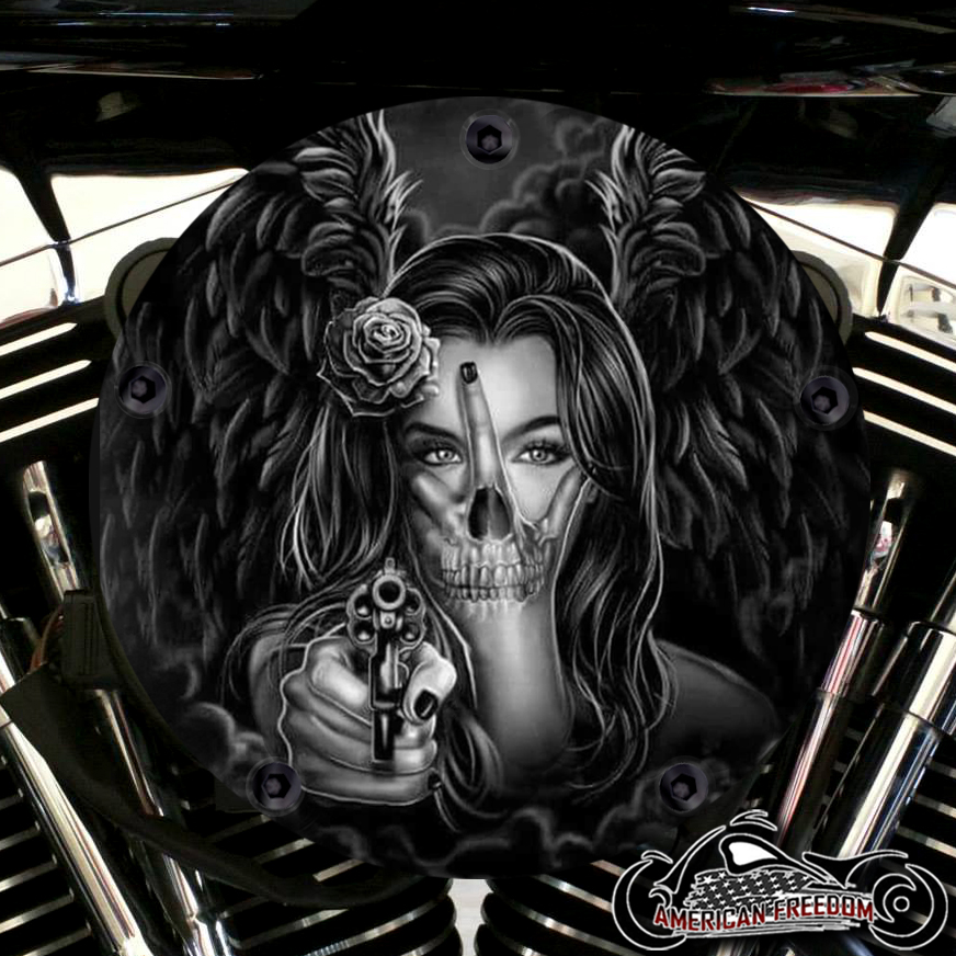 Harley Davidson High Flow Air Cleaner Cover - Gunslinger Angel